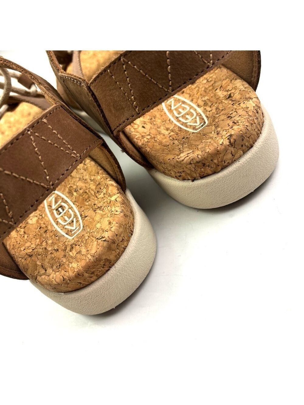 New Keen Elle Mixed Strap Casual Sandals Toasted Coconut/Birch size 9 - Picture 6 of 9